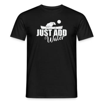 Just add Water Kayak Paddle Boat Canoeing - Men's T-Shirt - black - Front - AI Model Male 178 light (178cm)