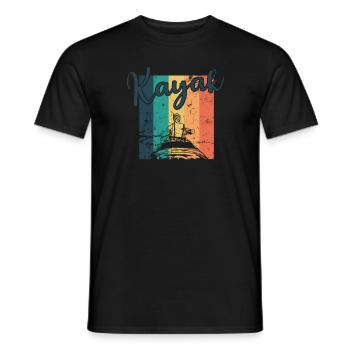 Kayak Canoë Pédalo Sports nautiques Kayak - T-shirt homme - noir - Devant - AI Model Male 178 light (178cm)