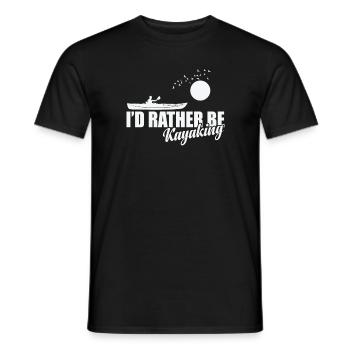 I'd rather be Kayaking Water Paddle Boat - Men's T-Shirt - black - Front - AI Model Male 178 light (178cm)