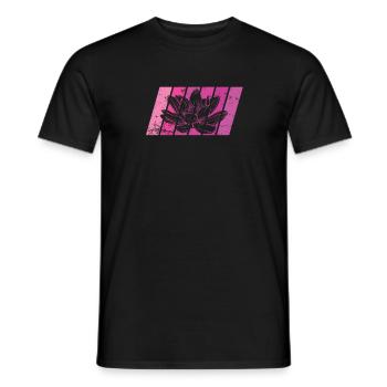 Lotosblume Blume Lotosblüte asiatische Pflanze - Männer T-Shirt - Schwarz - Vorne - AI Model Male 178 light (178cm)