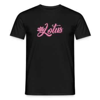 Lotos Lotosblume Pflanze Blume Garten - Männer T-Shirt - Schwarz - Vorne - AI Model Male 178 light (178cm)