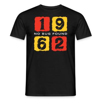 Anniversaire Vintage 60 Ans Né En 1962 - T-shirt homme - noir - Devant - AI Model Male 178 light (178cm)