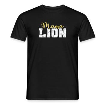 Mama Lion Afrika Löwe Raubtier König - Männer T-Shirt - Schwarz - Vorne - AI Model Male 178 light (178cm)