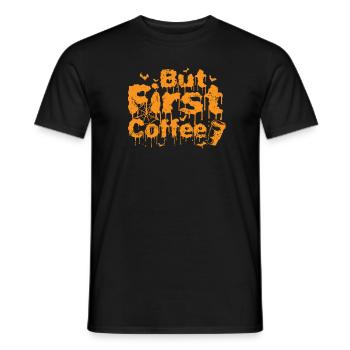 Mais premier café Halloween Custom USA - T-shirt homme - noir - Devant - AI Model Male 178 light (178cm)