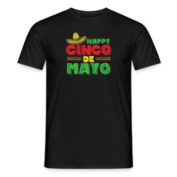 Happy Cinco de Mayo Vacances Mexique Amérique - T-shirt homme - noir - Devant - AI Model Male 178 light (178cm)