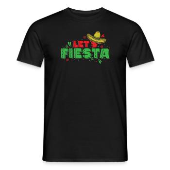 Let's Fiesta Sombrero Holiday Mexico - Men's T-Shirt - black - Front - AI Model Male 178 light (178cm)