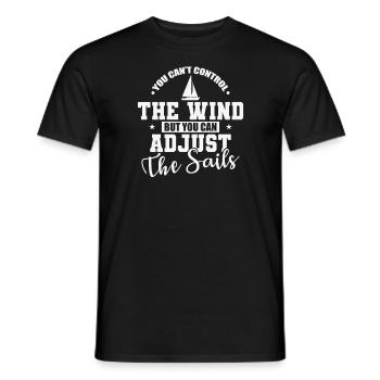 Vous ne pouvez pas contrôler le wind sailing boat - T-shirt homme - noir - Devant - AI Model Male 178 light (178cm)
