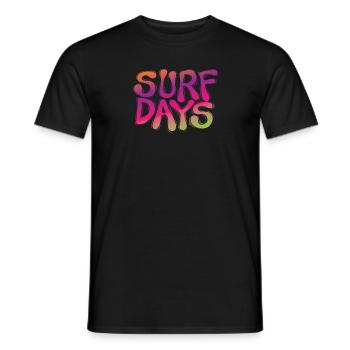 Surf Days Surfing Surfboard Water Sports - Men's T-Shirt - black - Front - AI Model Male 178 light (178cm)