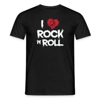 I Love Rock n Roll Musikstil Genre Gitarre - Männer T-Shirt - Schwarz - Vorne - AI Model Male 178 light (178cm)