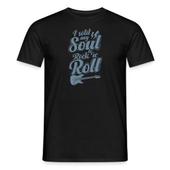 I sold my Soul to Rock `n Roll Musik Genre - Männer T-Shirt - Schwarz - Vorne - AI Model Male 178 light (178cm)