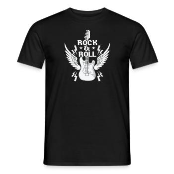 Rock n Roll Musikstil Genre Gitarre Rockband - Männer T-Shirt - Schwarz - Vorne - AI Model Male 178 light (178cm)