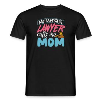 My Favorite Lawyer Calls Me Mom Mothers Day Gift - Men's T-Shirt - black - Front - AI Model Male 178 light (178cm)