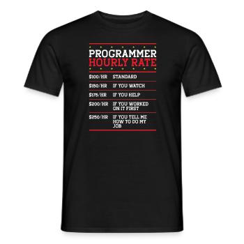 Programmierer Coder Code Computer - Männer T-Shirt - Schwarz - Vorne - AI Model Male 178 light (178cm)