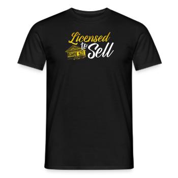 Licensed To Sell Realtor Real Estate Selling Agent - Men's T-Shirt - black - Front - AI Model Male 178 light (178cm)