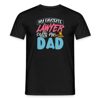 Mon avocat préféré m’appelle papa Mignon Fête des pères - T-shirt homme - noir - Devant - AI Model Male 178 light (178cm)
