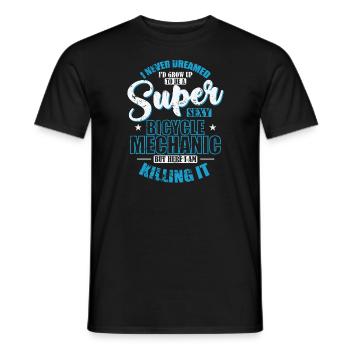 J’aurais grandi pour devenir un mécanicien de vélo super sexy - T-shirt homme - noir - Devant - AI Model Male 178 light (178cm)