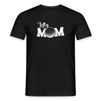 Lefty Mom by playing Golf Linkshänder - Männer T-Shirt - Schwarz - Vorne - AI Model Male 178 light (178cm)