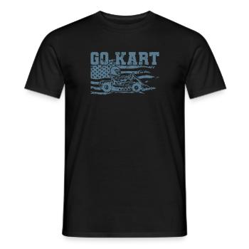 Go Kart Kart Track Race Track Sport - Men's T-Shirt - black - Front - AI Model Male 178 light (178cm)