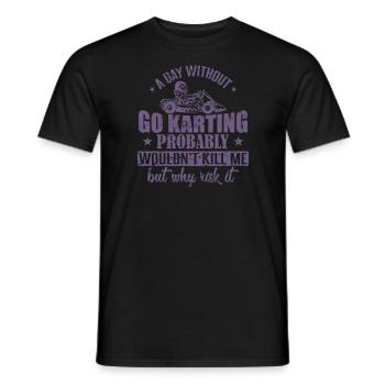 Une journée sans Karting ne me tuerait pas - T-shirt homme - noir - Devant - AI Model Male 178 light (178cm)
