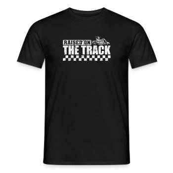 Raised on the Track Gokart Racing Hobby - Men's T-Shirt - black - Front - AI Model Male 178 light (178cm)