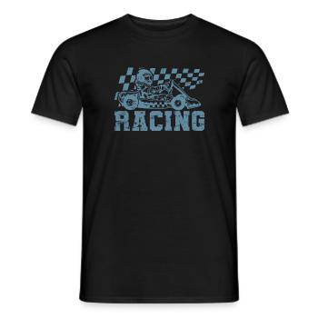 Racing Go Kart Racing Hobby Race Track - Men's T-Shirt - black - Front - AI Model Male 178 light (178cm)