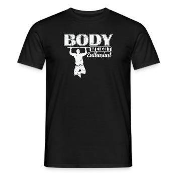 Body Weight Enthusiast Fitness Workout - Männer T-Shirt - Schwarz - Vorne - AI Model Male 178 light (178cm)