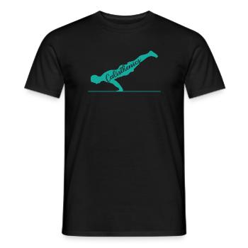 Handstand Calisthenics Fitness Workout - Männer T-Shirt - Schwarz - Vorne - AI Model Male 178 light (178cm)