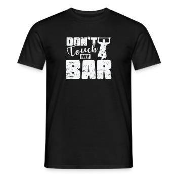 Don’t Touch my Bar Calisthenics Fitness - Männer T-Shirt - Schwarz - Vorne - AI Model Male 178 light (178cm)