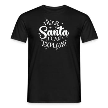 Dear Santa I can explain Christmas - Men's T-Shirt - black - Front - AI Model Male 178 light (178cm)