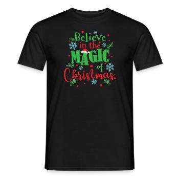 Croyez en la magie de Noël Weihnachten - T-shirt homme - noir - Devant - AI Model Male 178 light (178cm)