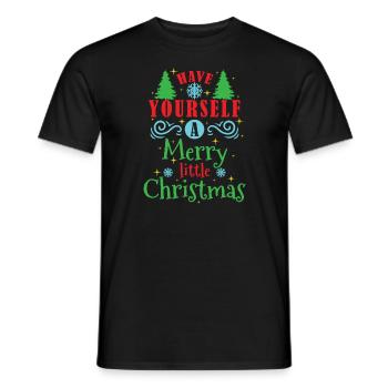 Passez un joyeux petit Noël - T-shirt homme - noir - Devant - AI Model Male 178 light (178cm)