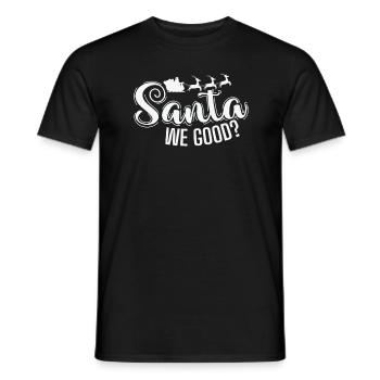 Père Noël nous bon? La famille de Noël de Noël de Noël - T-shirt homme - noir - Devant - AI Model Male 178 light (178cm)