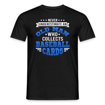 Cartes à collectionner collectionner de cartes de baseball - T-shirt homme - noir - Devant - AI Model Male 178 light (178cm)