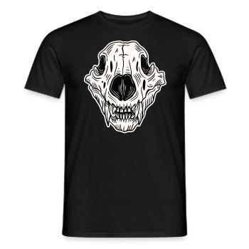 Skull Skeleton Skull Horror Cadeau d’Halloween - T-shirt homme - noir - Devant - AI Model Male 178 light (178cm)