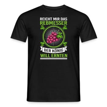 Weinlese Rebmesser Winzer Weinberg - Männer T-Shirt - Schwarz - Vorne - AI Model Male 178 light (178cm)