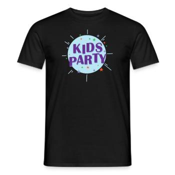 Kids Party Party Dance Music Friends - Men's T-Shirt - black - Front - AI Model Male 178 light (178cm)