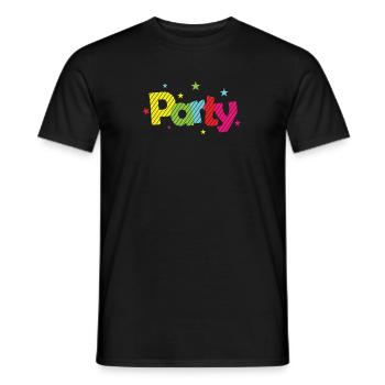 Party Celebrations Dancing Music Friends - Men's T-Shirt - black - Front - AI Model Male 178 light (178cm)