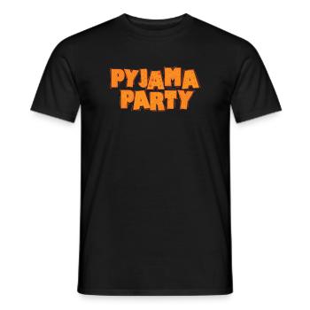 Pyjama Party Celebrations Dancing Music Friends - Men's T-Shirt - black - Front - AI Model Male 178 light (178cm)