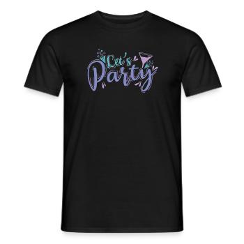 Let's Party Celebrations Dance Music Friends - Men's T-Shirt - black - Front - AI Model Male 178 light (178cm)