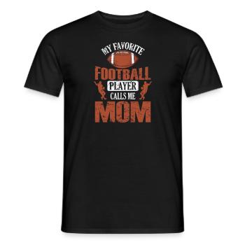 My Favorite Football Player call's me Mom - Männer T-Shirt - Schwarz - Vorne - AI Model Male 178 light (178cm)