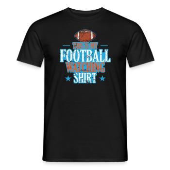 This is my Football watching Design USA - Männer T-Shirt - Schwarz - Vorne - AI Model Male 178 light (178cm)