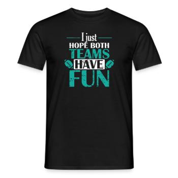 I Just Hope Both Team have Fun American Football - Männer T-Shirt - Schwarz - Vorne - AI Model Male 178 light (178cm)