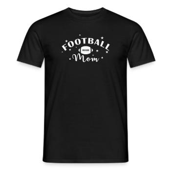 Football Mom American Football Sport - Men's T-Shirt - black - Front - AI Model Male 178 light (178cm)