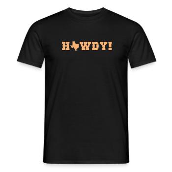 Howdy Texas État des États-Unis Amériques - T-shirt homme - noir - Devant - AI Model Male 178 light (178cm)