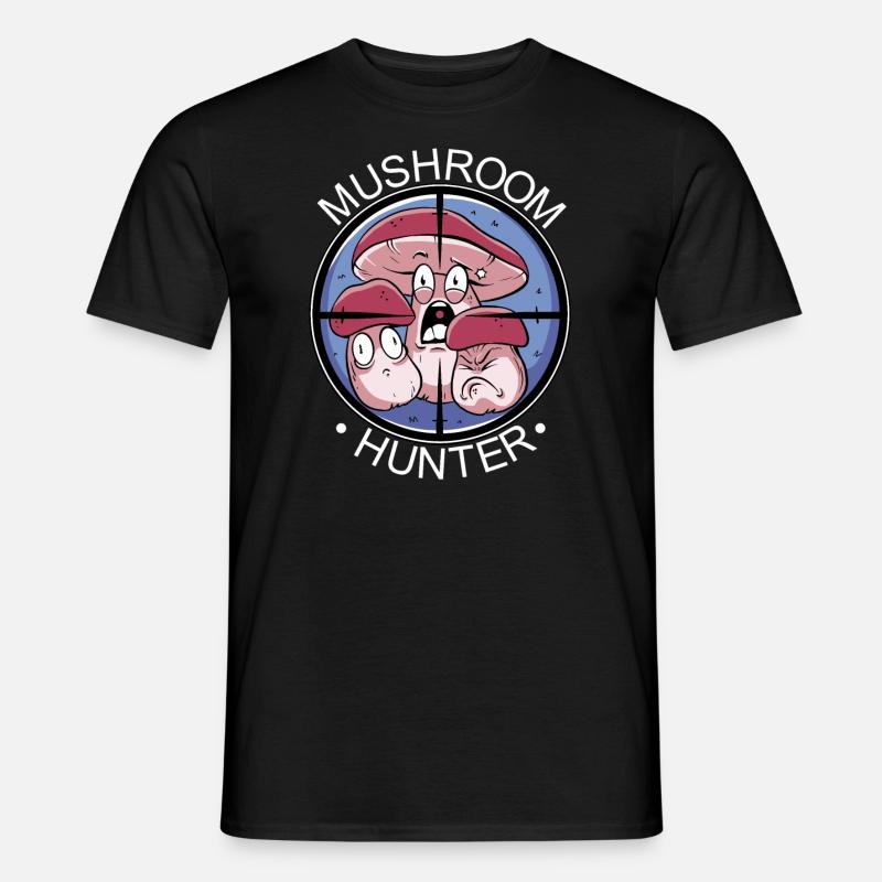 MUSHROOM HUNTER - Männer T-Shirt - Schwarz