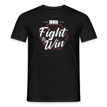 MMA se battre pour gagner les arts martiaux mixtes - T-shirt homme - noir - Devant - AI Model Male 178 light (178cm)