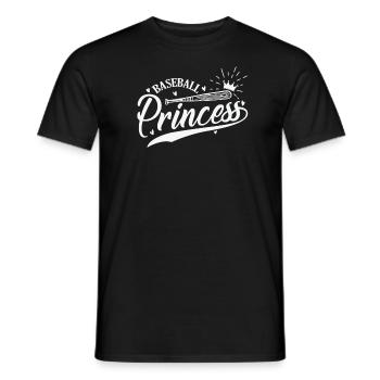 Baseball Princess Sport Ballsportart - Männer T-Shirt - Schwarz - Vorne - AI Model Male 178 light (178cm)