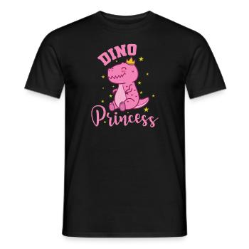 Dino Princess cute cute girl - Men's T-Shirt - black - Front - AI Model Male 178 light (178cm)