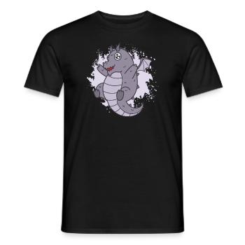 Dragon Kawaii mignon animal fantastique - T-shirt homme - noir - Devant - AI Model Male 178 light (178cm)