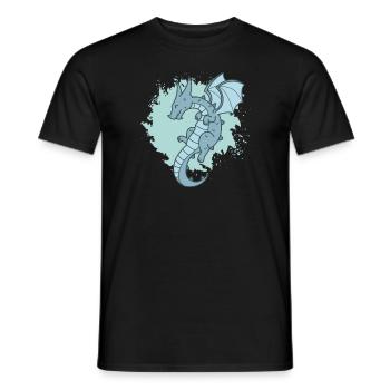 Drache in der Luft Fantasie Tier Fabel - Männer T-Shirt - Schwarz - Vorne - AI Model Male 178 light (178cm)